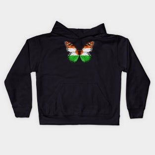 Nigerien Flag  Butterfly - Gift for Nigerien From Niger Kids Hoodie